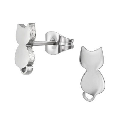 High Polish Surgical Steel Cat Ear Studs