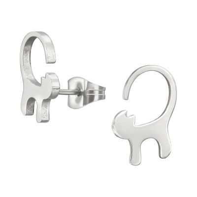 High Polish Surgical Steel Cat Ear Studs