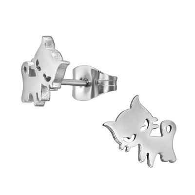 High Polish Surgical Steel Cat Ear Studs