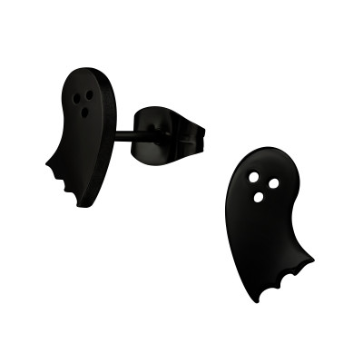 Black Surgical Steel Ghost Ear Studs