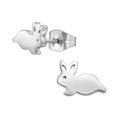 Stainless Steel Rabbit Ear Studs