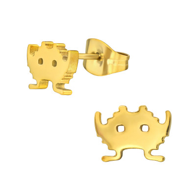 Stainless Steel Gamer Emojis Ear Studs