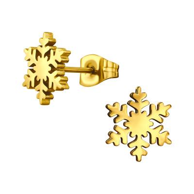 Snowflake Stainless Steel Ear Studs