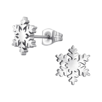 Snowflake Stainless Steel Ear Studs