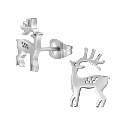 Reindeer Stainless Steel Ear Studs