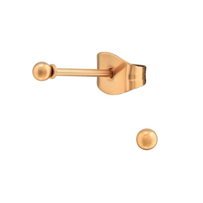 Rose Gold Surgical Steel Ball 2mm Ear Studs