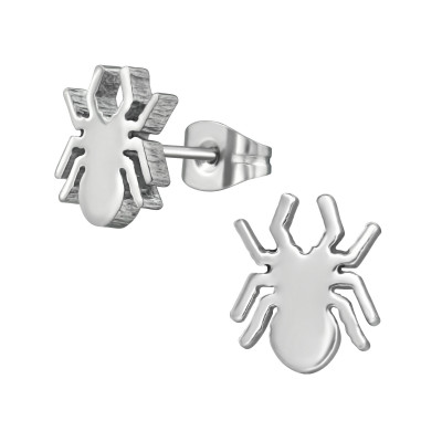 High Polish Surgical Steel Spider Ear Studs