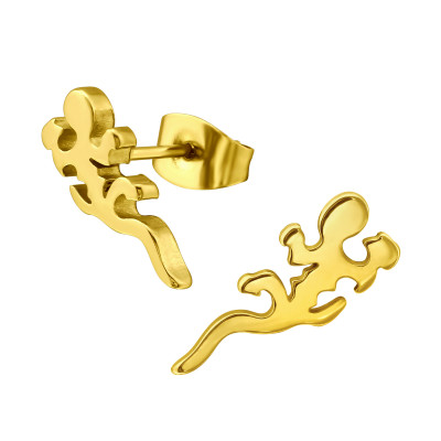 Gold Surgical Steel Lizard Ear Studs