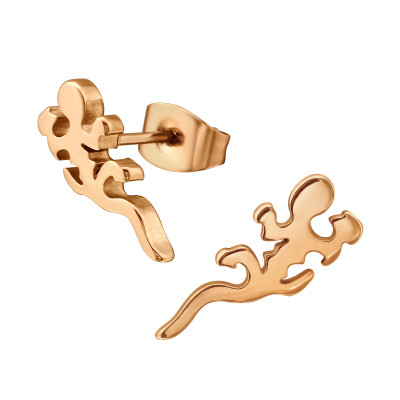 Rose Gold Surgical Steel Lizard Ear Studs