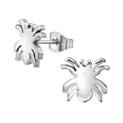 High Polish Surgical Steel Spider Ear Studs