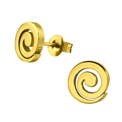 Spiral Stainless Steel Ear Studs