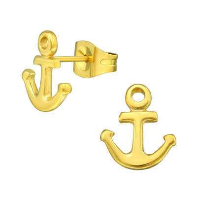 Anchor Stainless Steel Ear Studs