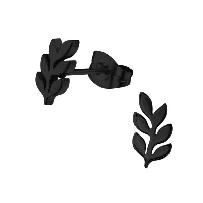 Leaf Stainless Steel Ear Studs