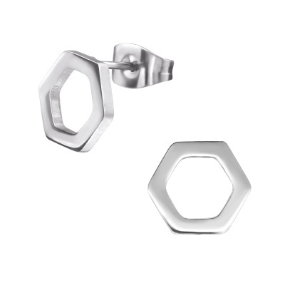 Geometric Stainless Steel Ear Studs