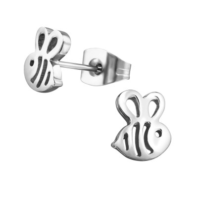 High Polish Surgical Steel Bee Ear Studs