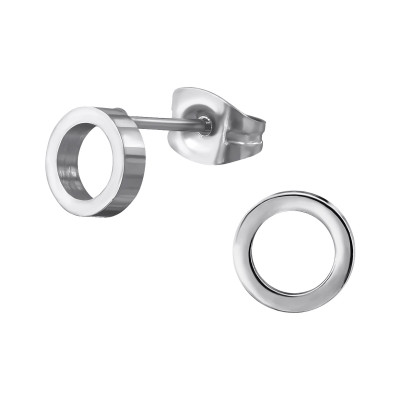 High Polish Surgical Steel Circle Ear Studs