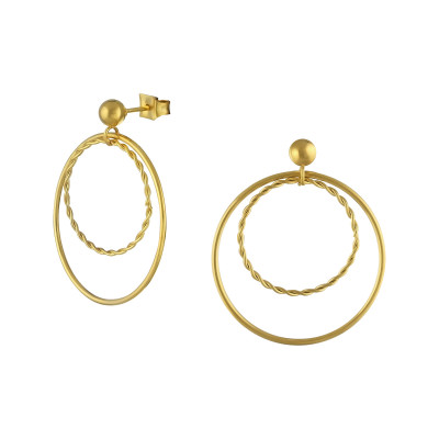 Gold Surgical Steel Circle Ear Studs