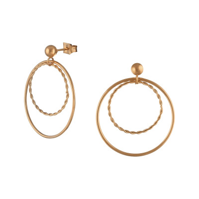 Rose Gold Surgical Steel Circle Ear Studs