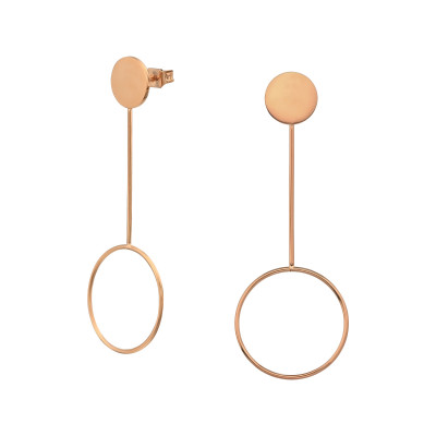 Rose Gold Surgical Steel Geometric Ear Studs