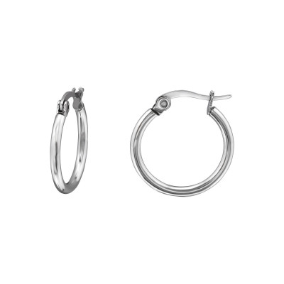 High Polish Surgical Steel 15mm Hoops