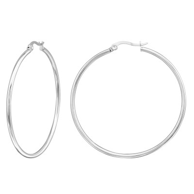 High Polish Surgical Steel Hoops 50mm Hoops