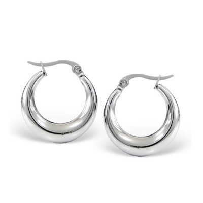 High Polish Surgical Steel 15mm Hoops