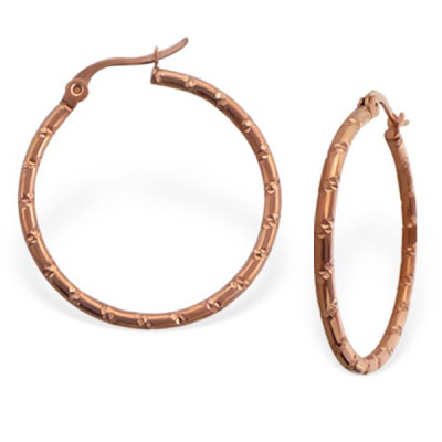 Hammered Hoops Stainless Steel Huggie and Hoops