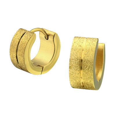 Gold Surgical Steel Sand Huggies