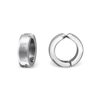 Plain Stainless Steel Huggie and Hoops