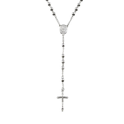 High Polish Surgical Steel Cross Y Necklace