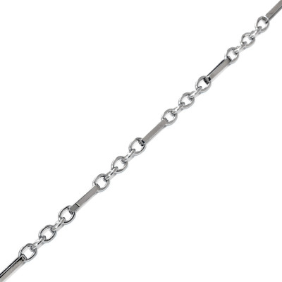 High Polish Surgical Steel Bar Chain Necklace