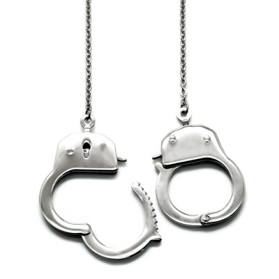 High Polish Surgical Steel Handcuff Necklace