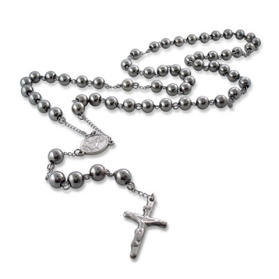 High Polsih Surgical Steel Rosary Beads Necklace