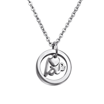 Love Charm Stainless Steel Necklace