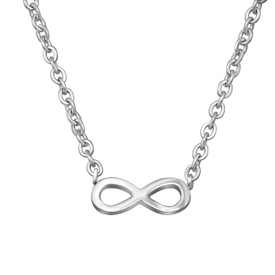 High Polish Surgical Steel Infinity Necklace