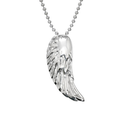 High Polish Surgical Steel Wing Necklace