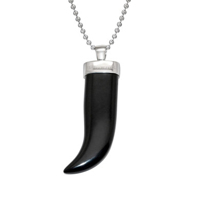 High Polish Surgical Steel Horn Necklace