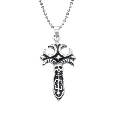 High Polish Surgical Steel Cross Necklace