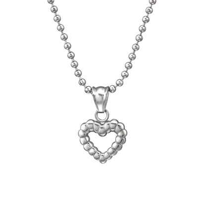 High Polish Surgical Steel Heart Necklace