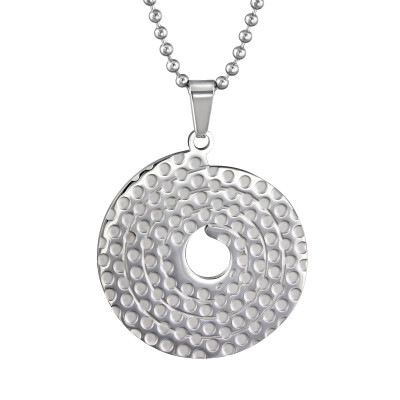 High Polish Surgical Steel Disc Necklace