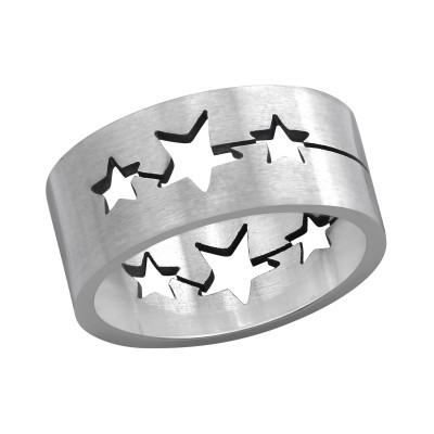 High Polish Surgical Steel Star Ring