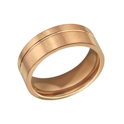 Rose Gold Surgical Steel Line Ring