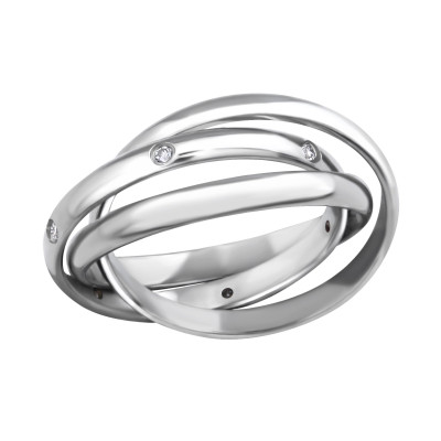 High Polish Surgical Steel Trinity Ring