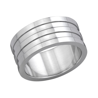 High Polish Surgical Steel Line Ring