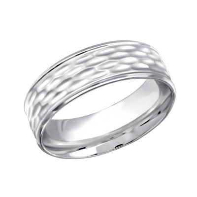 High Polish Surgical Steel Patterned Ring