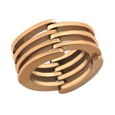 Rose Gold Surgical Steel Line Ring