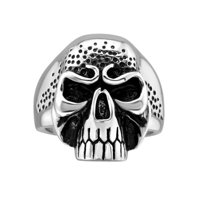 High Polish Surgical Steel Skull Ring