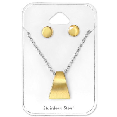 Gold Surgical Steel Gold Lovers Set on Card