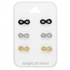 Dozen Stainless Steel LV Earrings Sets- Order Wholesale