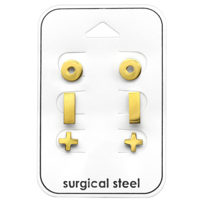 Gold Surgical Steel Basic Set on Card